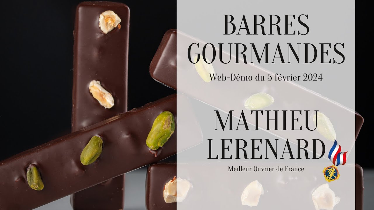 Recette des Barres Gourmandes Guimauve Chocolat et Praliné par Mathieu Lerenard