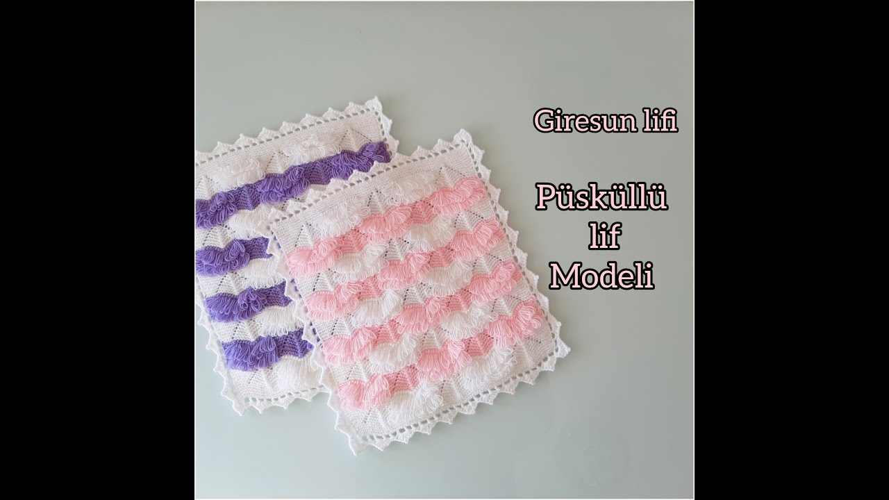 HİÇ BİR YERDE OLMAYAN PÜSKÜLLÜ LİF YAPIMI - WASHCLOTHS - PART 1 How To Crochet a Washcloth