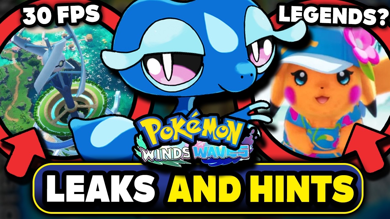 POKEMON NEWS! NEW WINDS & WAVES LEGENDARY DETAILS? 30 FPS TRAILER, LEAK UPDATES & MORE!