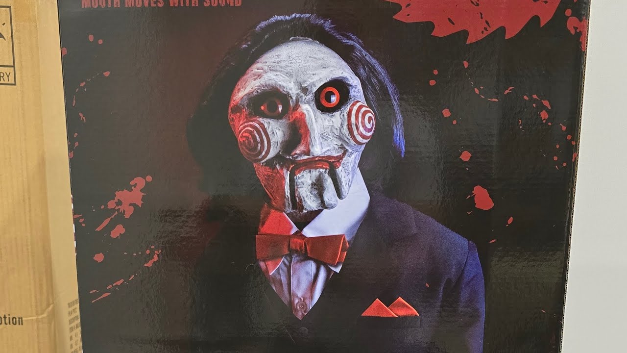 Trick or Treat Studios animated Billy puppet replica prop from SAW movie series unboxing