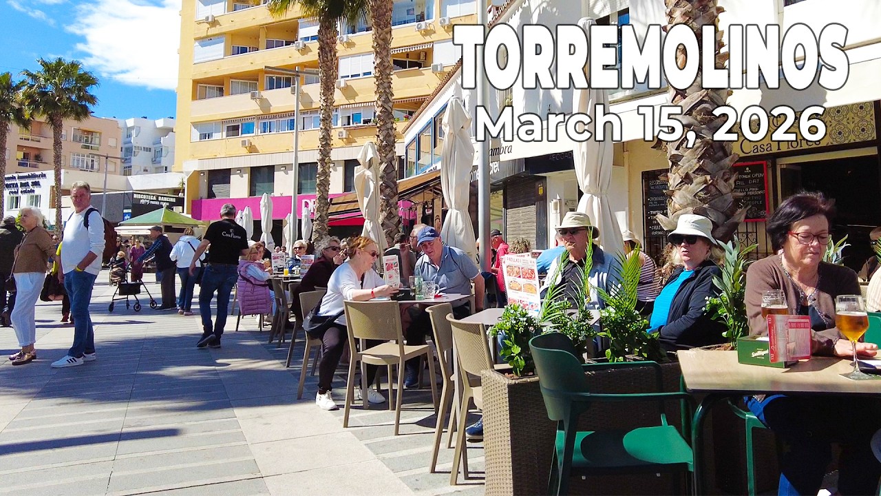 Torremolinos March 15, 2026 Town Walk Malaga Costa del Sol Spain [4K]