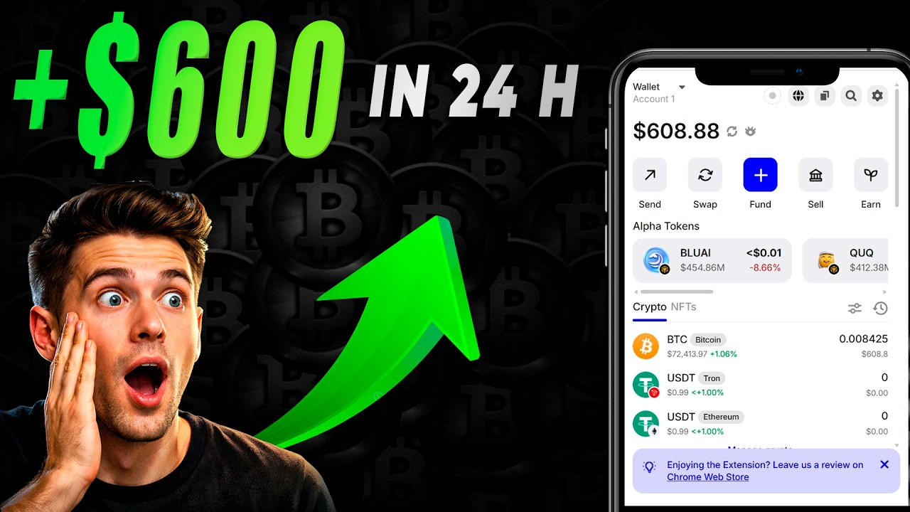 Crypto Staking for Beginners &mdash; 1 Day Test ($500 Bitcoin)