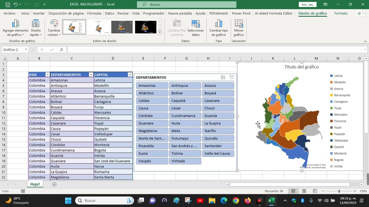 Crear mapa de Colombia en excel