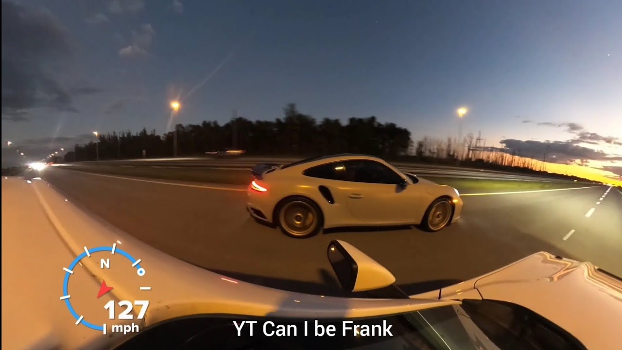 Porsche 911 Turbo S 991.2 Cobb 93 vs 2021 5.0 Mustang E85 Cat Delete Lightweight