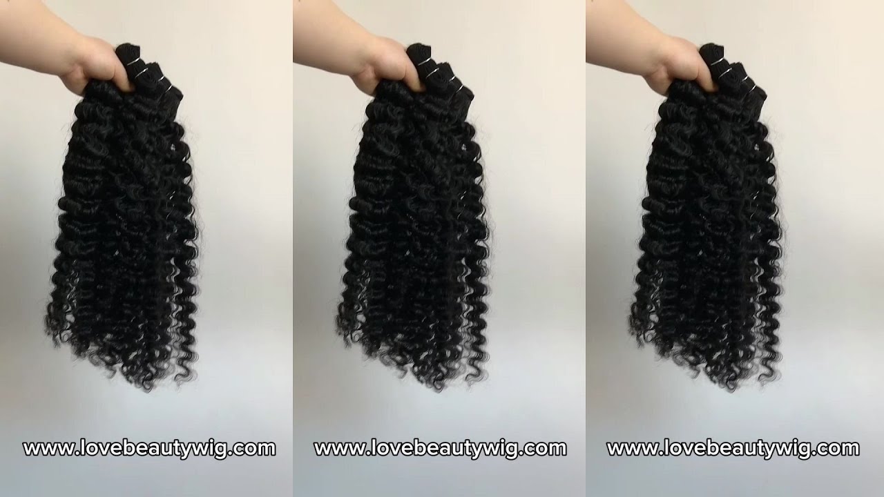 lovebeautywig | 24inch Natural Color Burmese Curly Machine Weft Hair Extensions #weftextensions