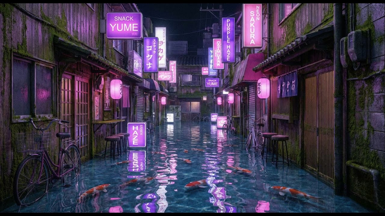 昨夜、水没した九龍城砦風の昭和横丁に行った