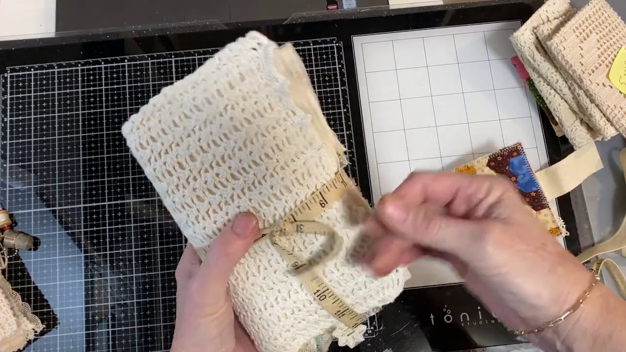 Slow stitch needle books.