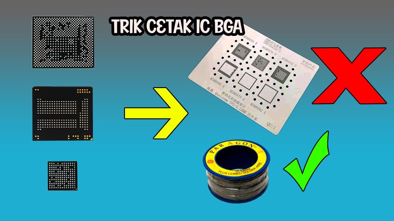cara cetak ic bga tanpa plat | khusus pemula