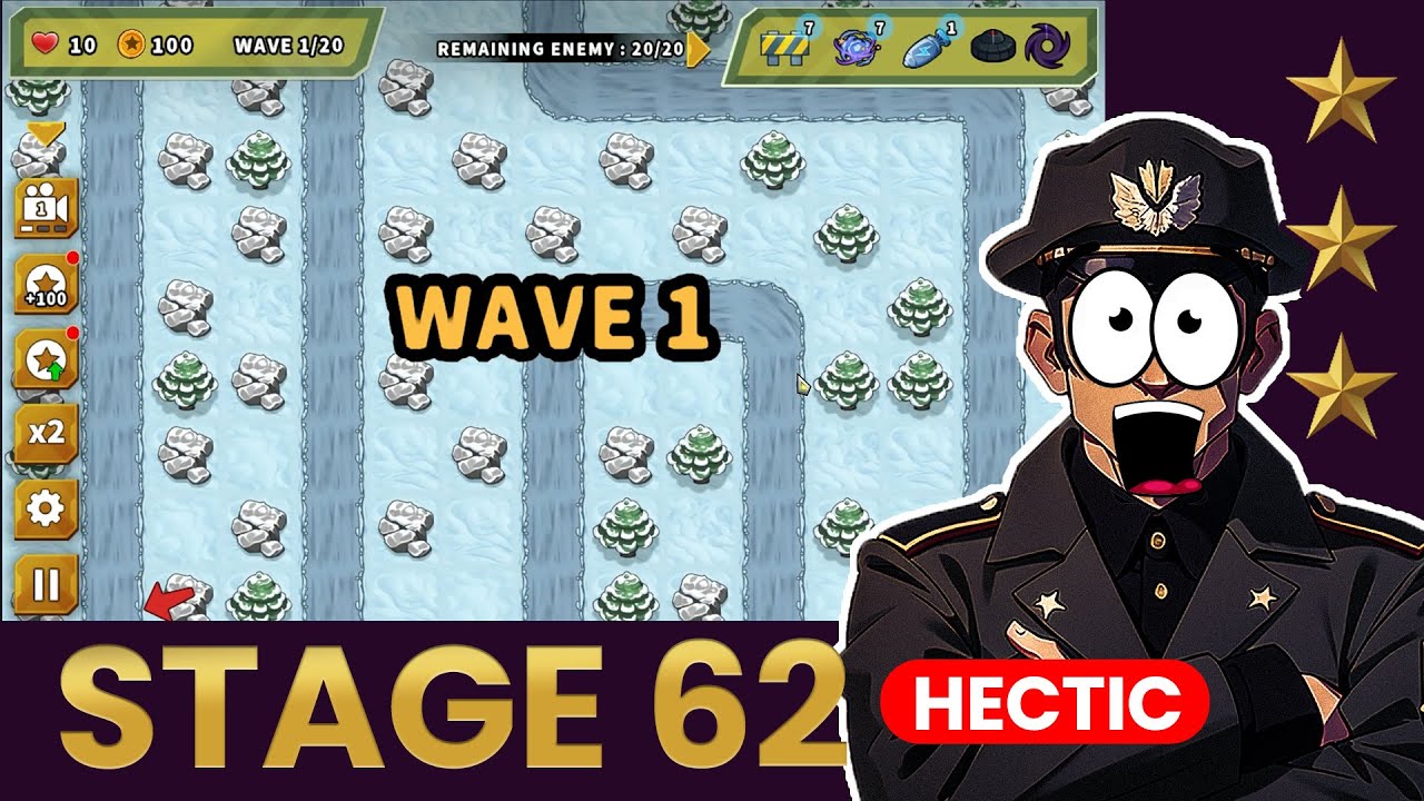 HECTIC!!! Turret Defense King - Stage 62 Playthrough