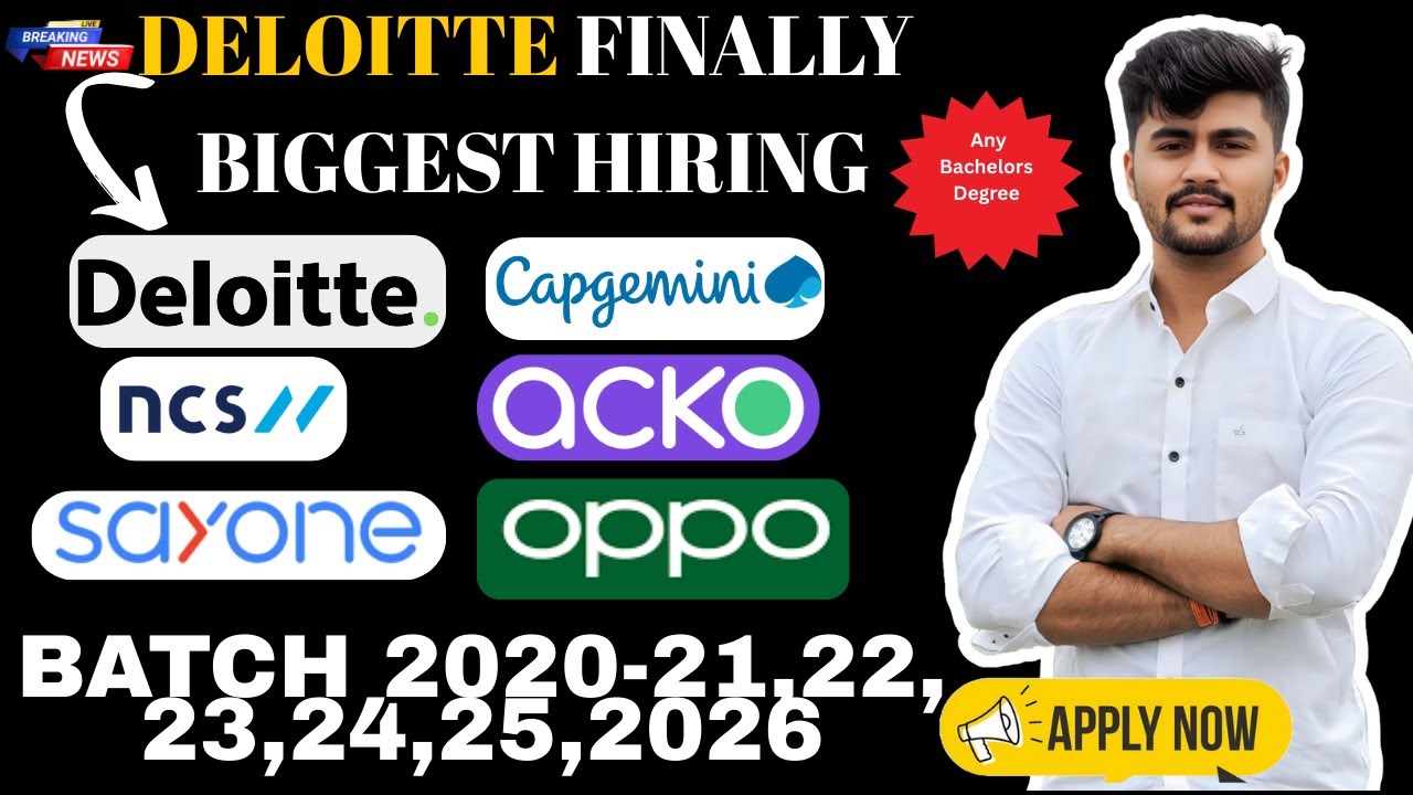 Deloitte Finally Hiring 2025 🚀  | Capgemini, Acko, Oppo, NCS, Sayone Jobs | Any CS Degree