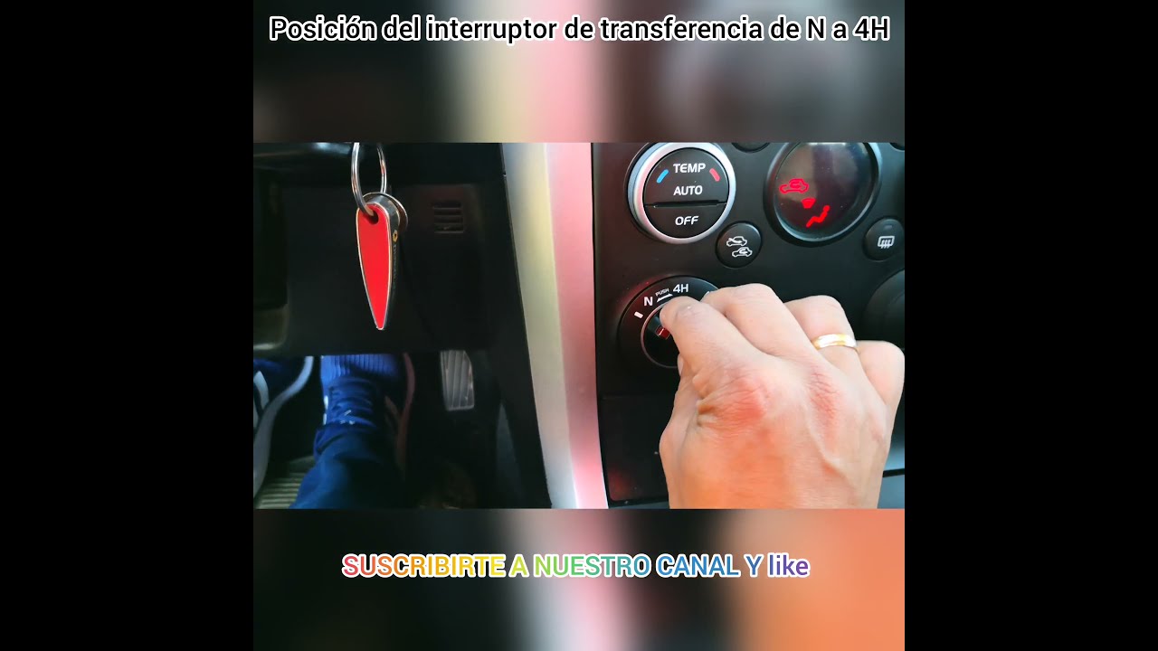 suzuki grand vitara 2.4 4x4 - USO del  interruptor de transferencia de la posicion 4H a N