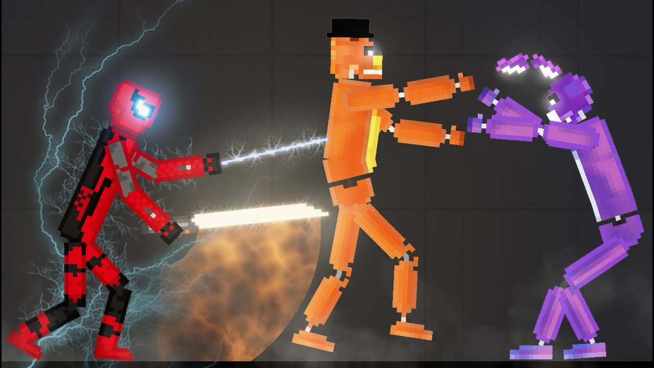 Tech-Spider Fights FNAF Animatronics in People Playground
