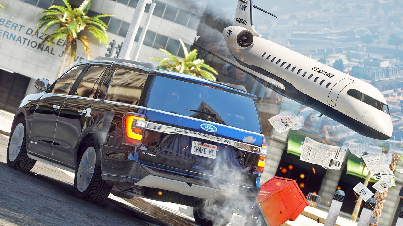 EXPEDITION TAKES FLIGHT | 2020 Ford Expedition Max | Chase Me GTA V