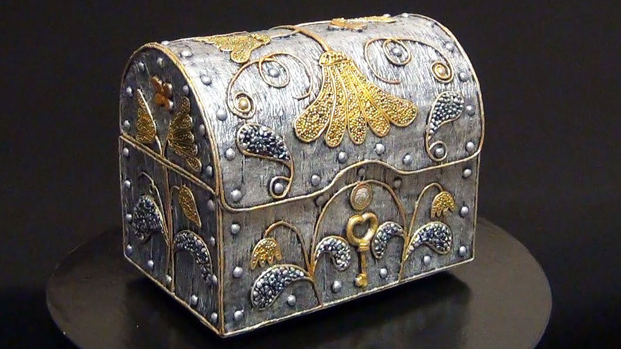 Удивительная Шкатулка из туалетной бумаги и круп | Как сделать шкатулку для драгоценностей
