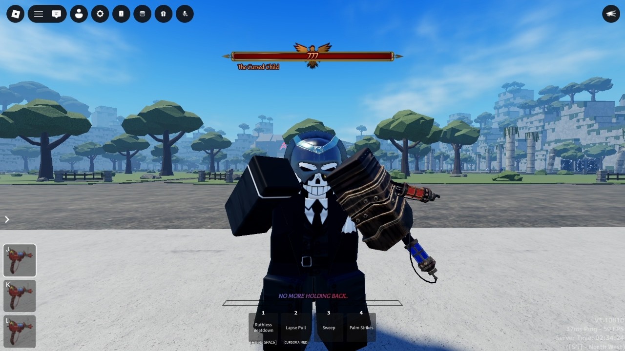 Jump Showdown Helmet of Peace Vs Cursed Child Boss