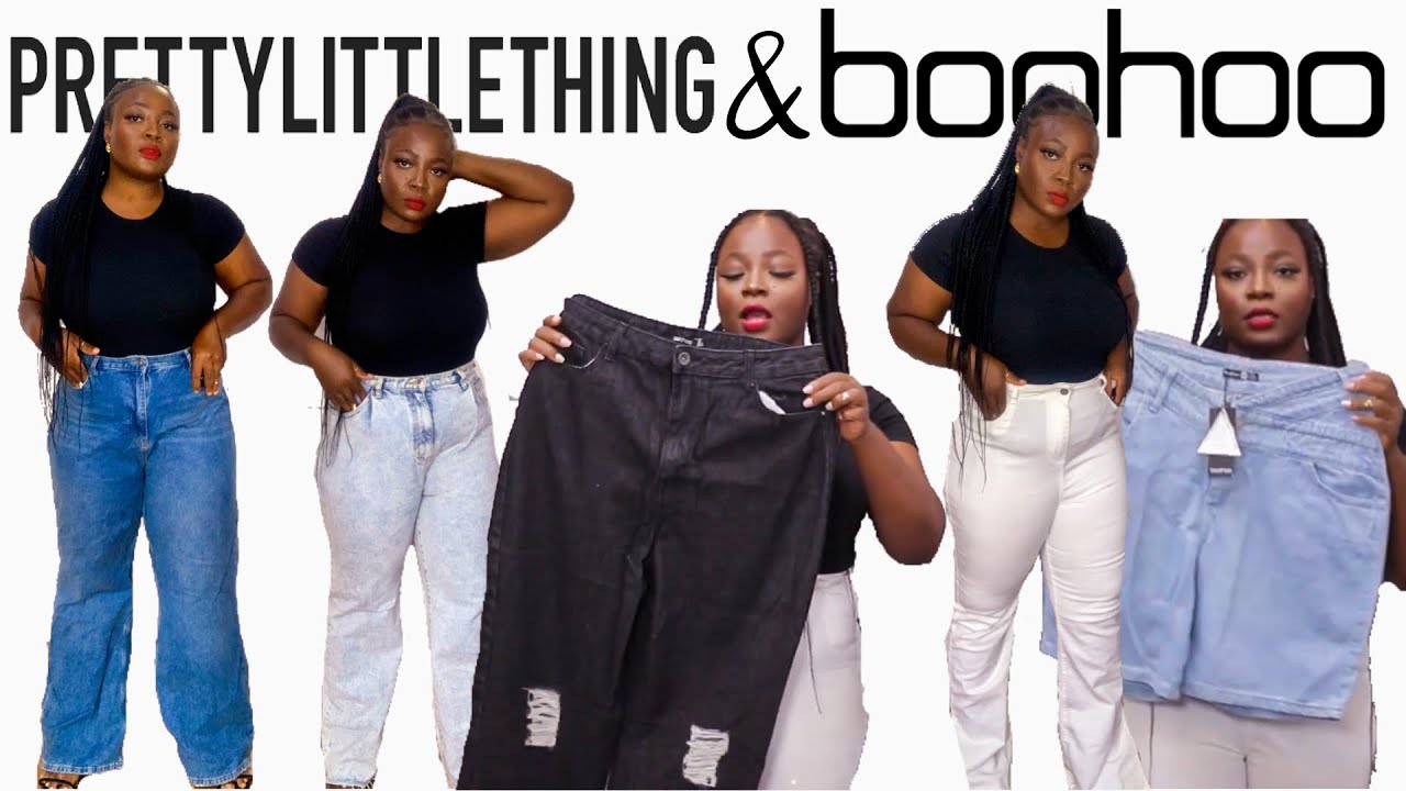 PRETTYLITTLETHING AND BOOHOO TRY ON HAUL | PLUS SIZE  TRY ON HAUL