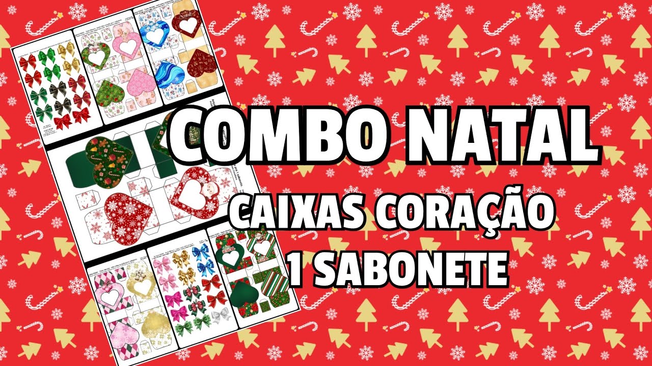 Combo caixinha coração de Natal + surpresa