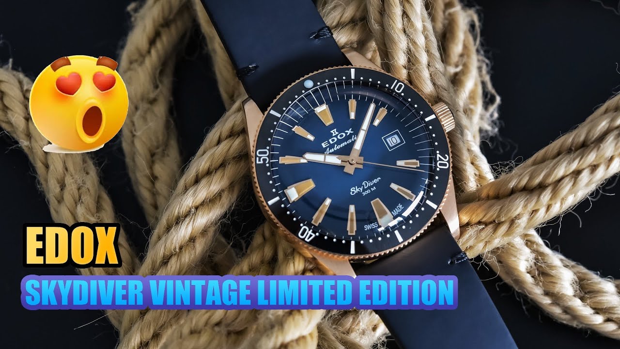 【機械錶】瑞士EDOX SkyDiver 300M 青銅限量版