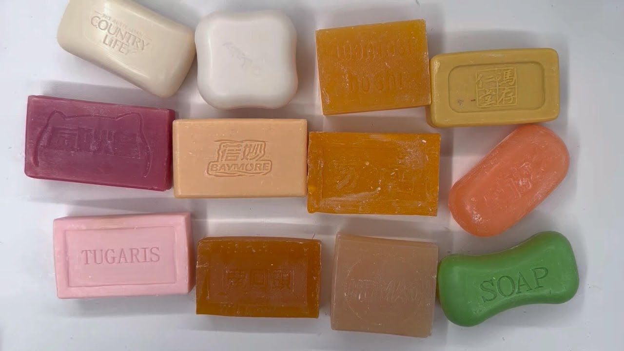 ASMR cutting dry soap/oddly carving soap/satisfying relaxing crunchy sounds/Crushing soap ASMR #4528
