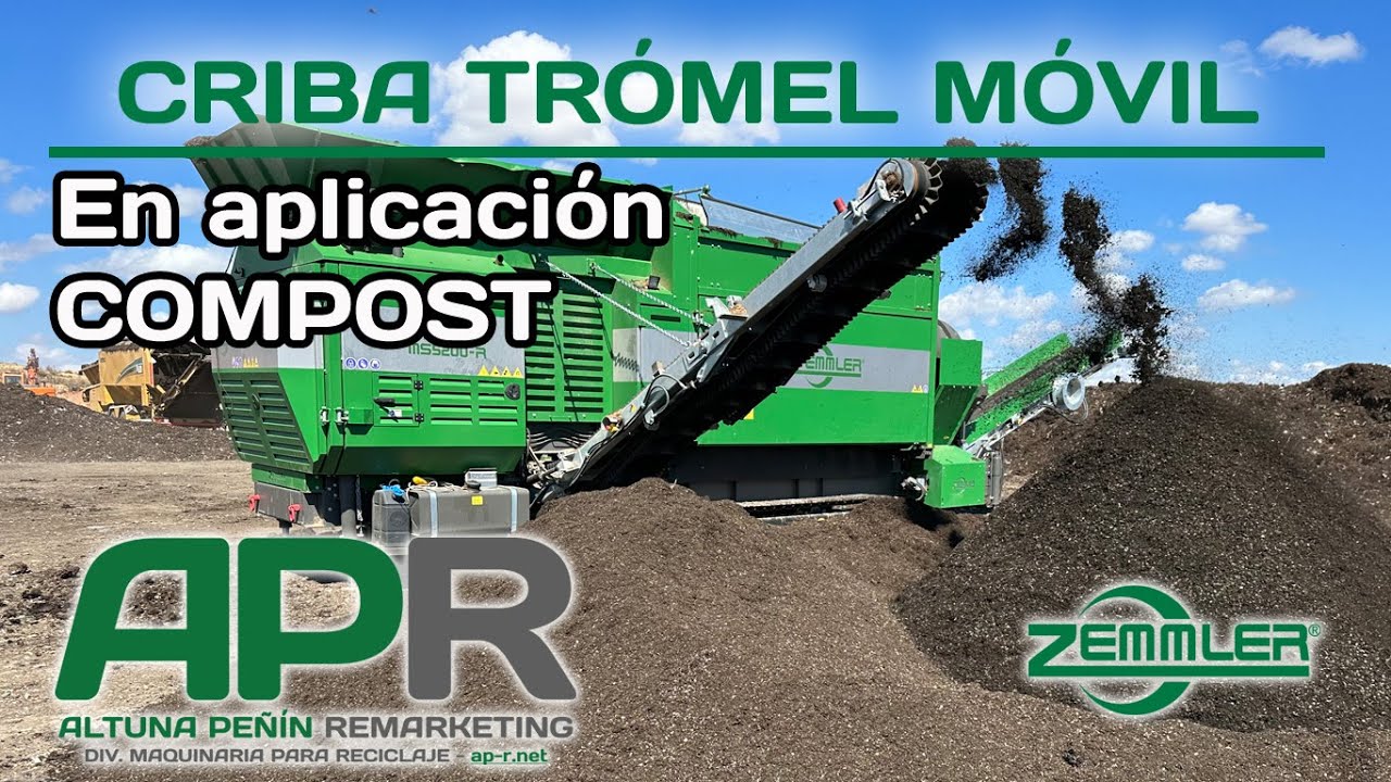Criba móvil trómel  ZEMMLER en aplicación compost