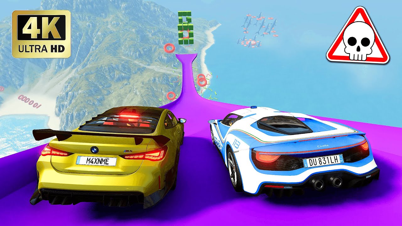 BEST REALISTIC CARS & TRUCKS GIANT RAMP JUMPS CRASHES GAME 🔥 BEAMNG DRIVE