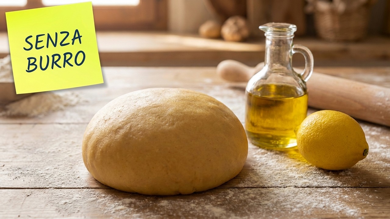 PASTA FROLLA all'OLIO 🍪 La ricetta SENZA BURRO della pasta frolla leggera, friabile e golosa!