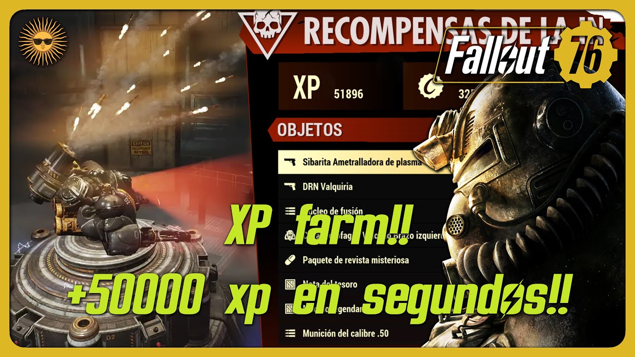 Fallout 76: Mejor método de farmeo xp. +50000xp muy muy muy rápido - Gameplay Español