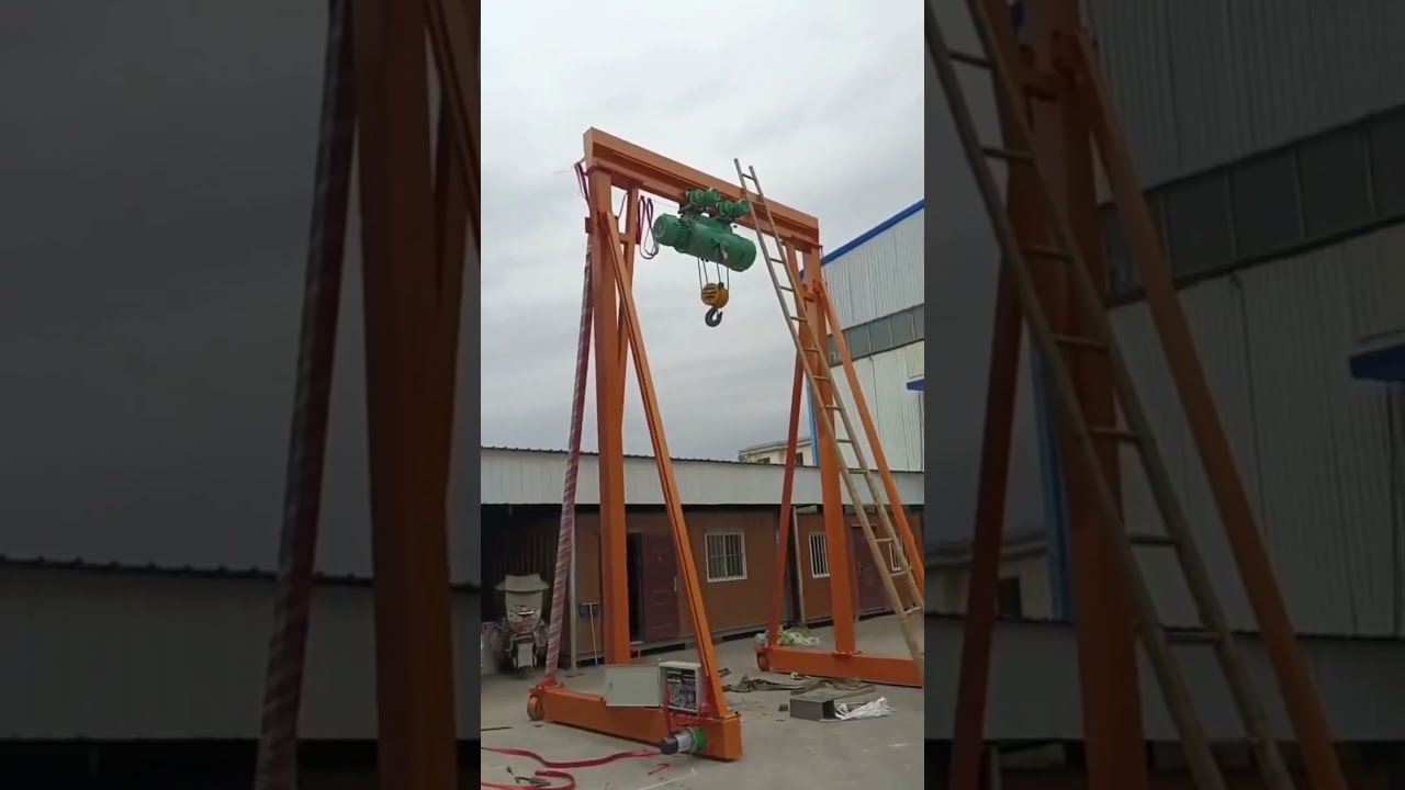 10 Ton Portable Gantry Crane Assembly & Testing, Custom Mobile Gantry Crane 10 Ton for Sale