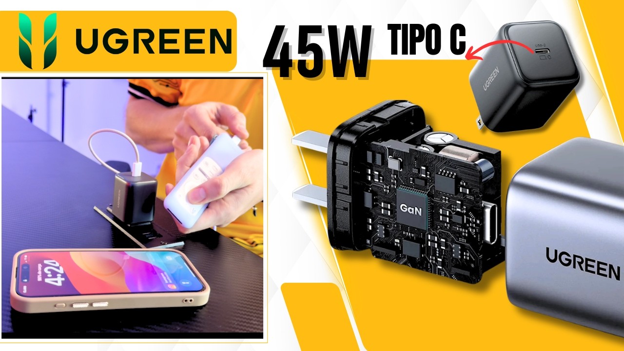 CARGADOR UGREEN 45W GaN USB-C ⚡¿Vale la pena? Prueba + Calidad🔥 #ugreen #cargador