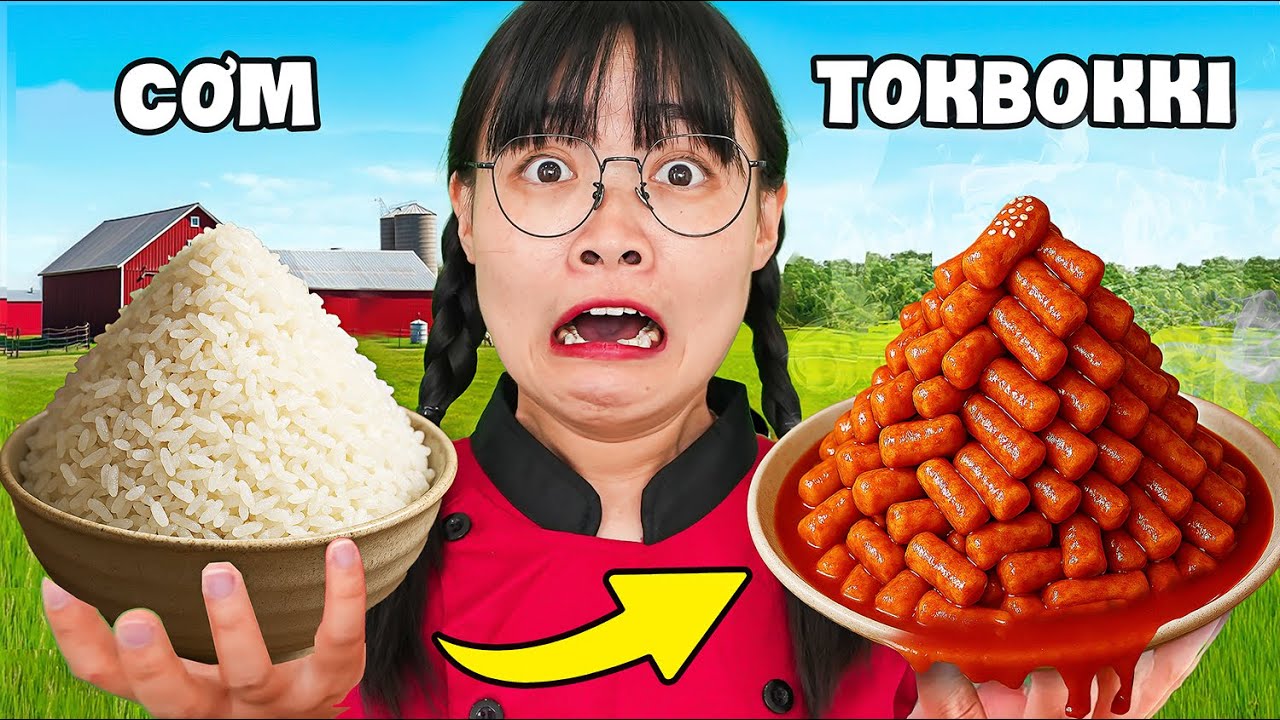 Hà Sam Thử Thách Làm Tokbokki Từ Cơm Nguội Ăn Cực Ngon - Vua Đầu Bếp