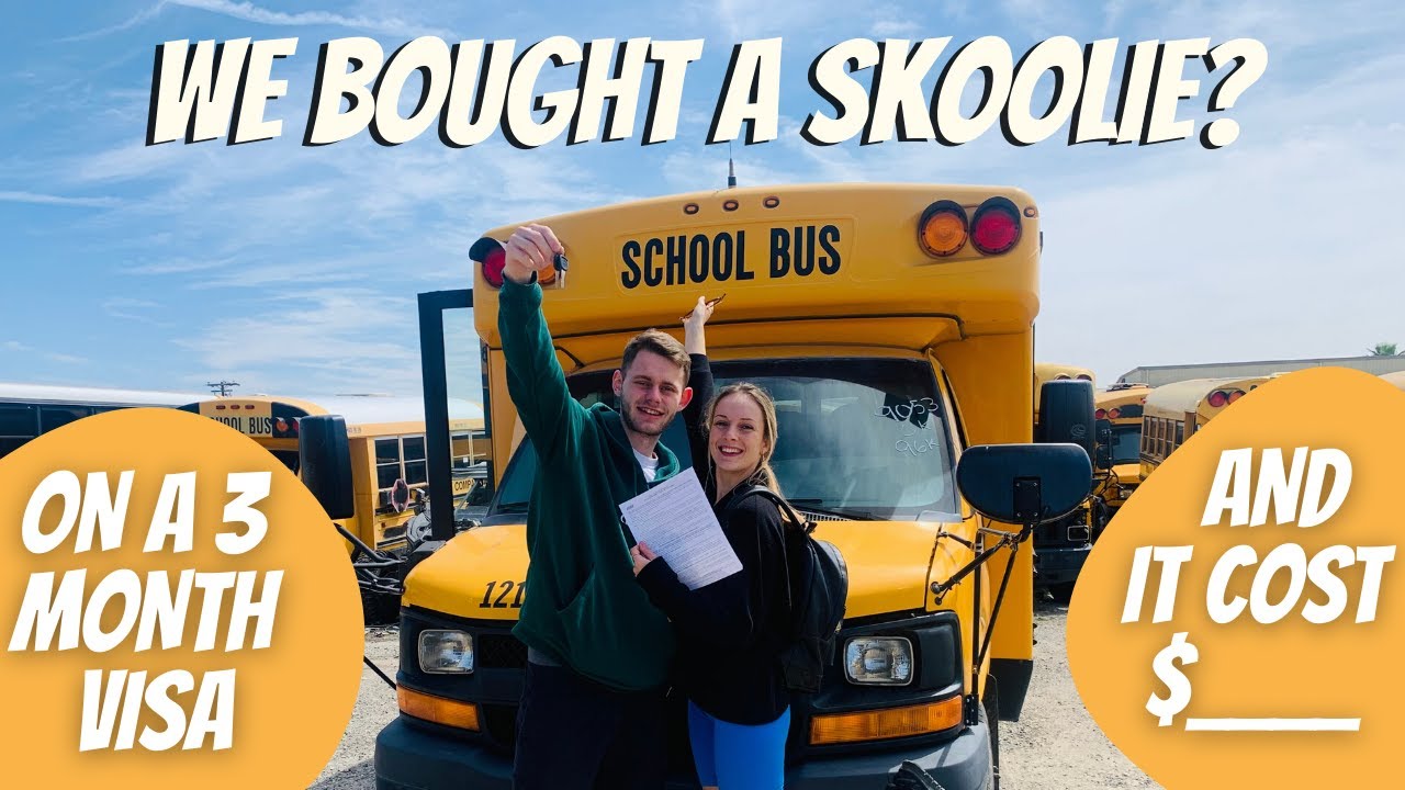 Tourists buy school bus for campervan conversion in USA!