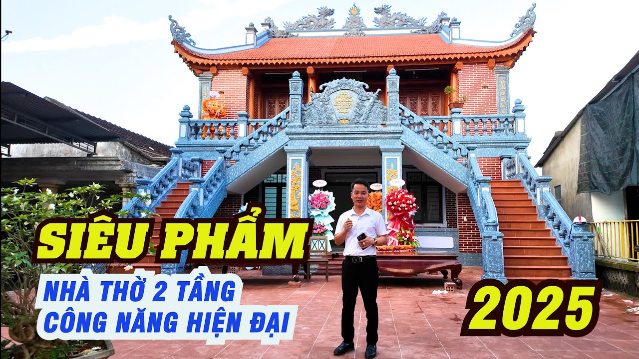 CHI TIẾT NHÀ THỜ 2 TẦNG HỌ NGÔ TẠI PHÚ BÀI - TT HUẾ DO THIÊN SƠN THI CÔNG (lh 09826.88888)