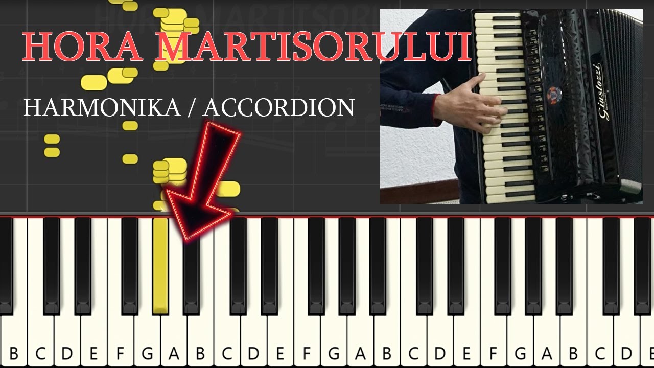 Hora Martisorului [harmonika / accordion / tutorial]