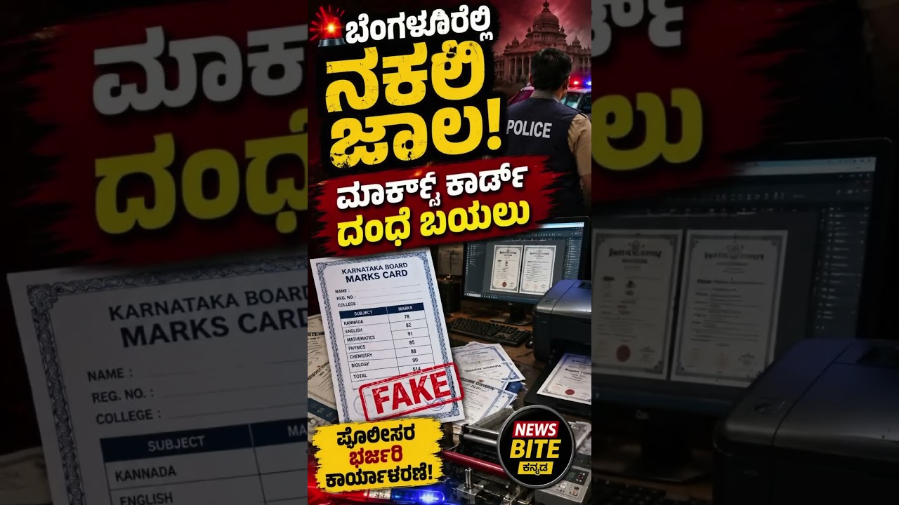 🚨 ಬೆಂಗಳೂರಲ್ಲಿ ನಕಲಿ ಮಾರ್ಕ್ಸ್ ಕಾರ್ಡ್ ಜಾಲ ಬಯಲು! ಪೊಲೀಸರ ಭರ್ಜರಿ ಕಾರ್ಯಾಚರಣೆ #Bengaluru #FakeCertificates