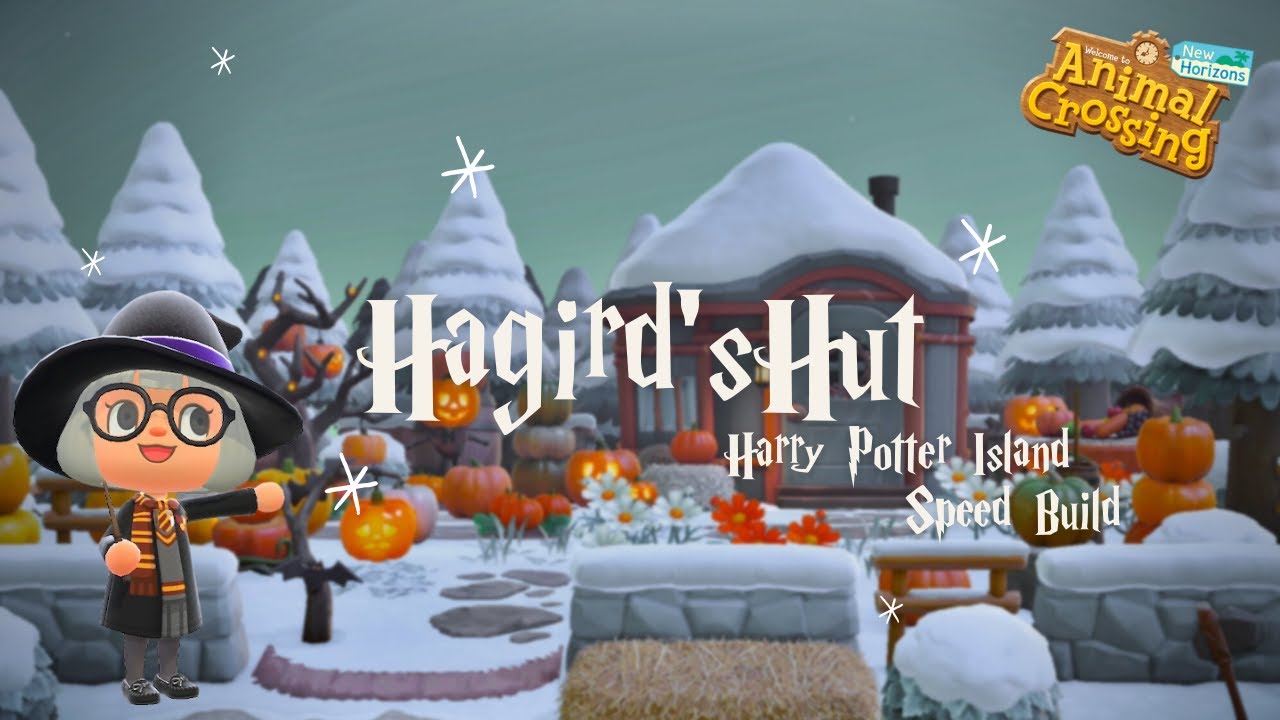 Forbidden Forest & Hagrid's Hut | ACNH Harry Potter Island Speed Build