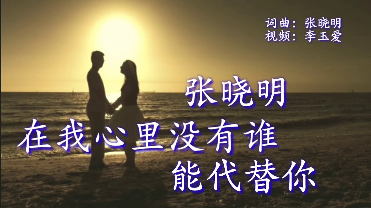 《在我心里没有谁能代替你》
演唱：张晓明