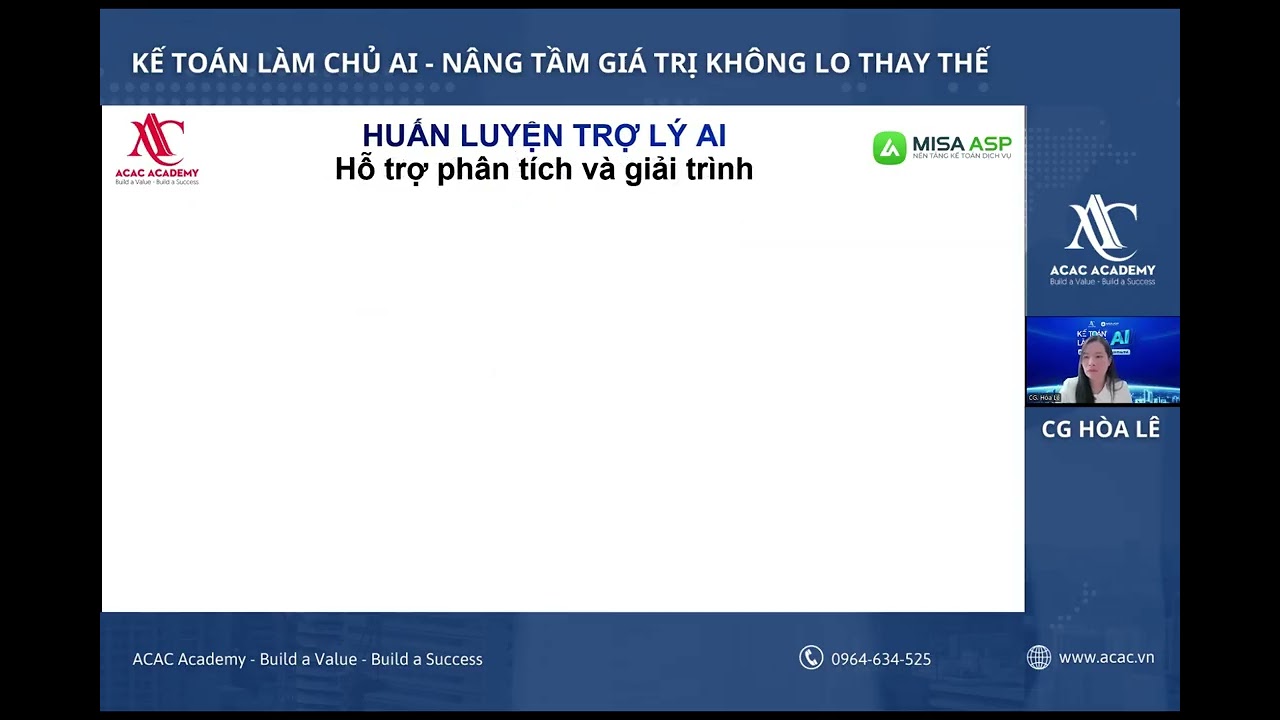 Huấn luyện trợ lý AI | ACAC Academy