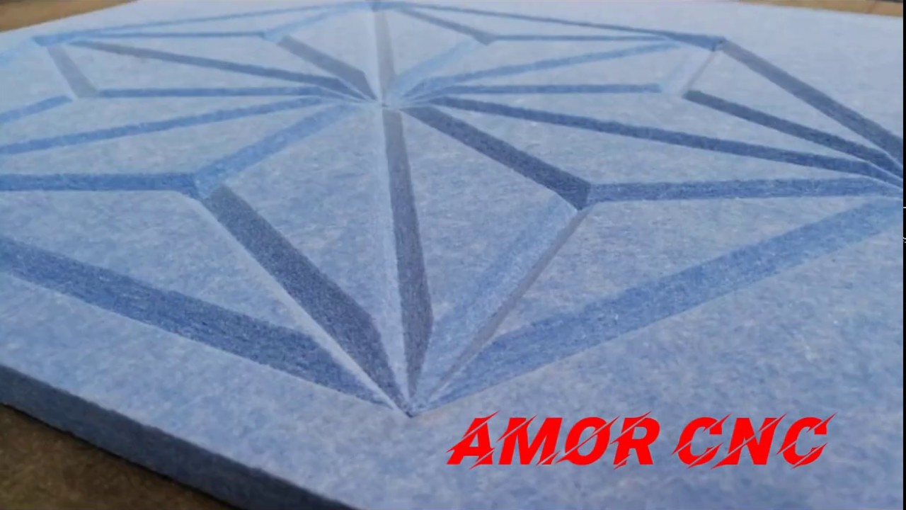 12mm Polyester Fiber Acoustic Panel Grooving |CNC Knife Cutting Machine|V cutting acoustic panels