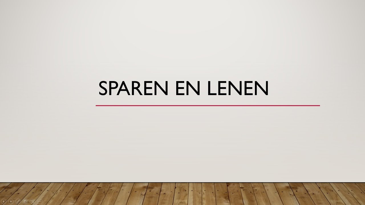 Sparen en lenen