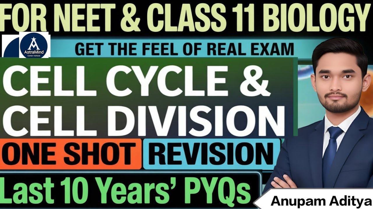 Cell Cycle & Cell Division Last 10 Years' PYQs | NEET Biology One Shot Revision | Class 11 | Anupam