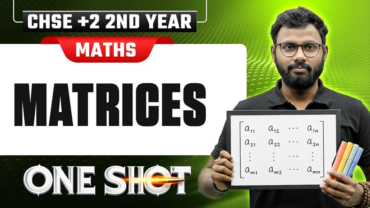 MATRICES in One Shot 🔢 Maths | CHSE +2 2nd Year Science | Class 12 in Odia