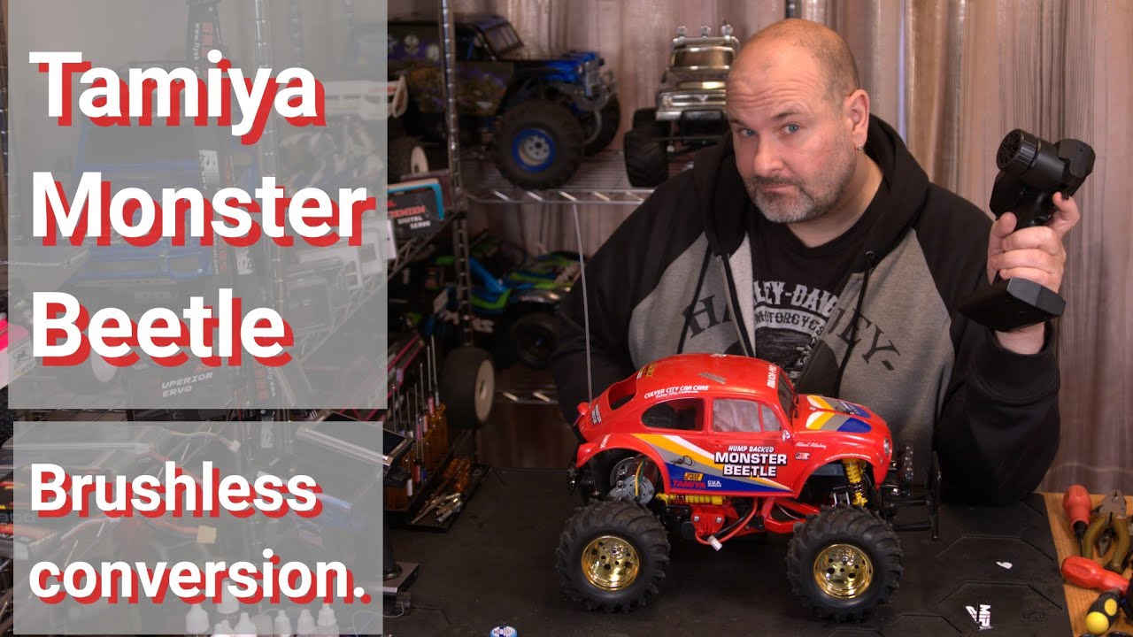 Tamiya Monster Beetle brushless motor & esc conversion.