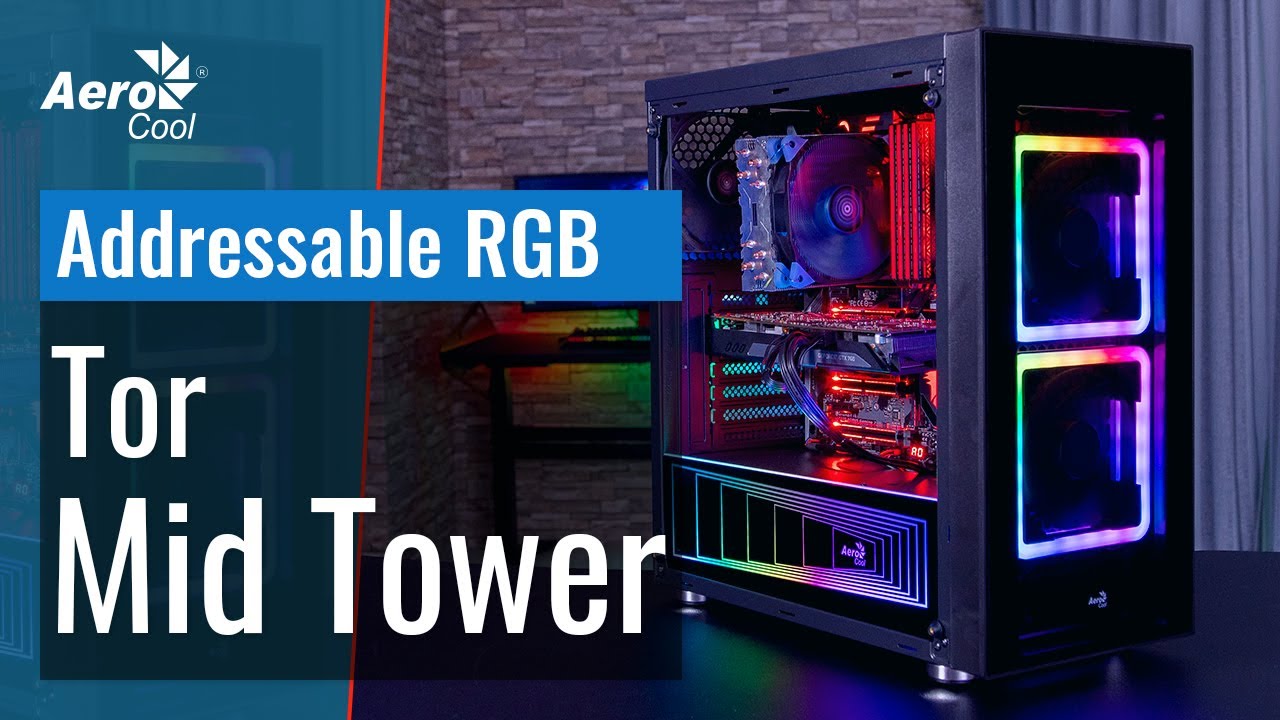 Корпус AeroCool Tor Mid Tower - Адресуемая RGB подсветка