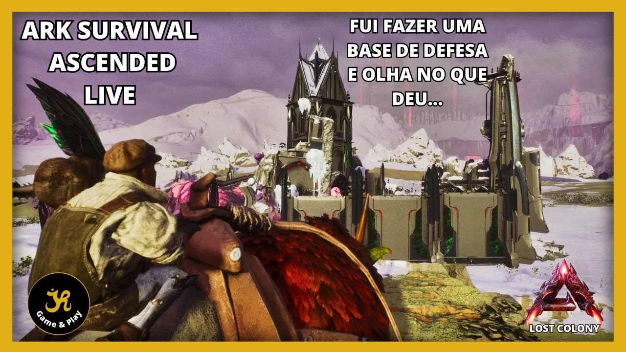 ARK SURVIVAL ASCENDED - FUI FAZER UMA BASE DE DEFESA E OLHA NO QUE DEU... #arksurvivalascended