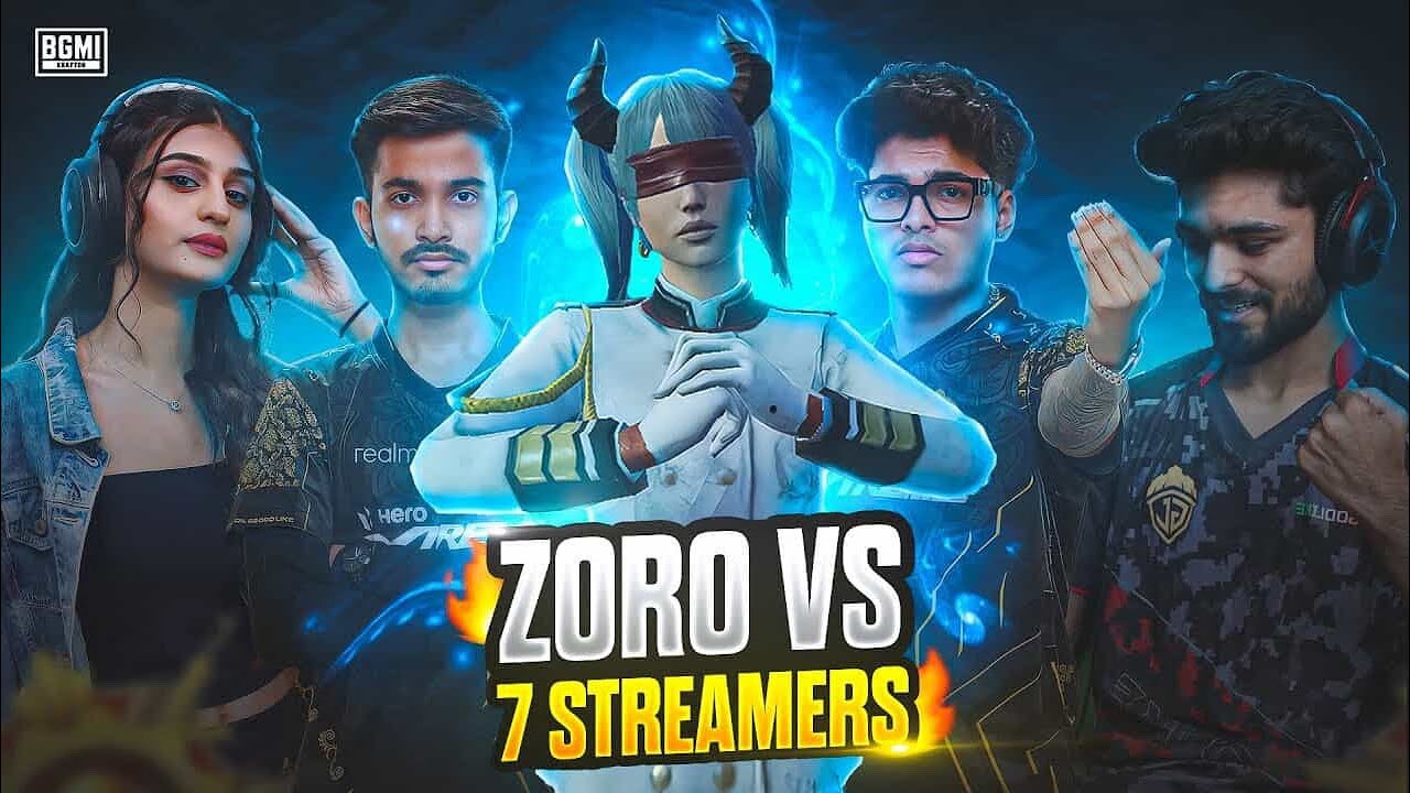STREAMERS SHOCKED AFTER THIS CLUTCH 🤯| ZORO vs 7 STREAMERS 🔥@admino_gaming19 ​ @ZoroisliveBGMI 