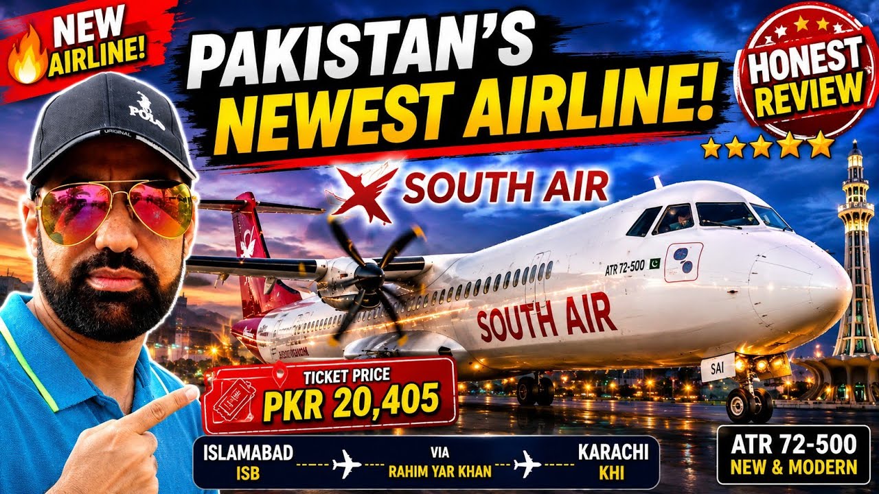  My First Flight on South Air  ✈️ ATR 72 | Islamabad to Karachi via Rahim Yar Khan | Honest Review