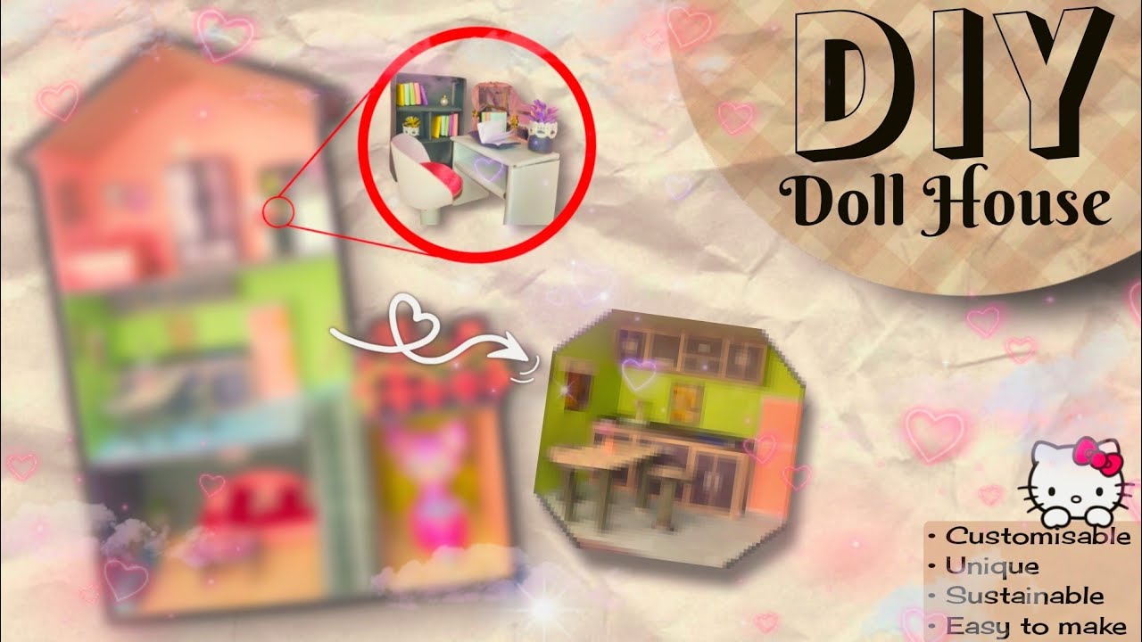 DIY miniature Dollhouse 🎀🕊️✨ |Cardboard Dollhouse making | #trending #viral #craft #dollhouse
