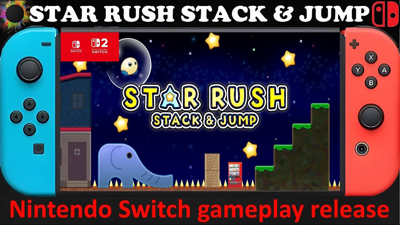 STAR RUSH STACK & JUMP - Nintendo Switch / Switch 2 Compatible gameplay release