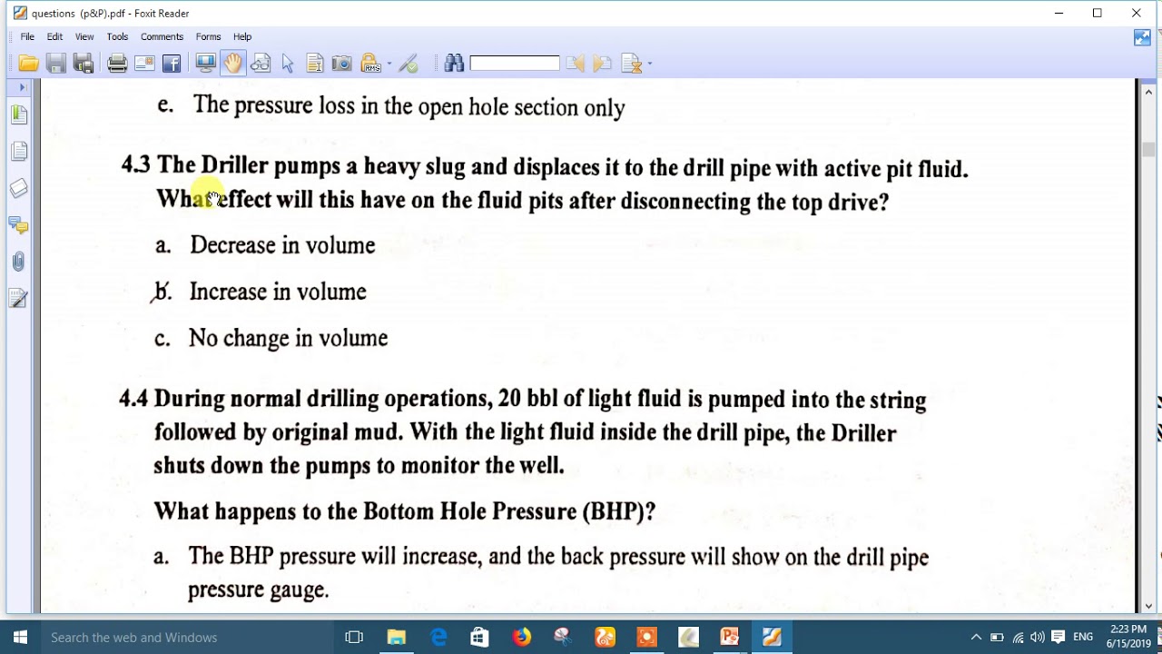 5. IWCF pressure engineering questions