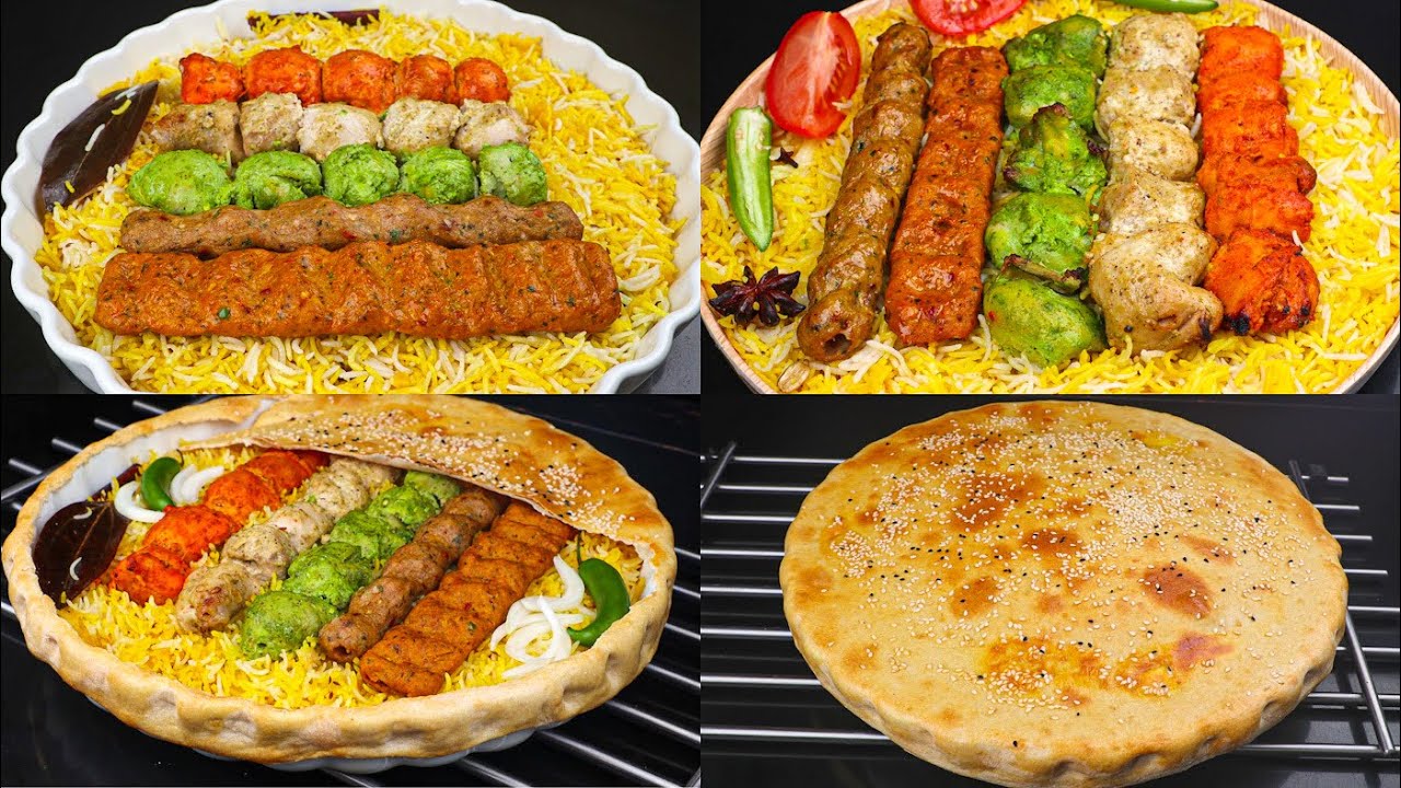 Dawat Special BBQ Party Platter / Family Platter At Home, Chicken Seekh Kebab, Turkish Kebab, Tikka